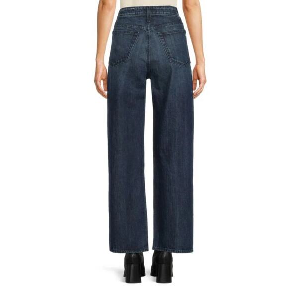 Rag And Bone Lori Mid Rise Wide Leg Jeans Dark Wash Blue Size 28 - Picture 2 of 14
